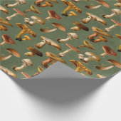 ヴィンテージキノコの緑 ラッピングペーパー (角)