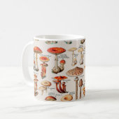 ヴィンテージキノコ菌イラストレーションI コーヒーマグカップ (正面左)