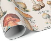 ヴィンテージキノコ菌イラストレーションI ラッピングペーパー (ロールコーナー)