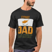 ヴィンテージキプロスパパキプロス国旗のデザインfor Father Tシャツ (正面)