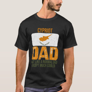 ヴィンテージキプロスパパキプロス国旗のデザインfor Father Tシャツ