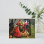 ヴィンテージキモーハロウィン鏡はがき ポストカード (スタンド正面)