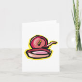 ヴィンテージキャストアイアングリドルレトロ料理アート カード (正面)