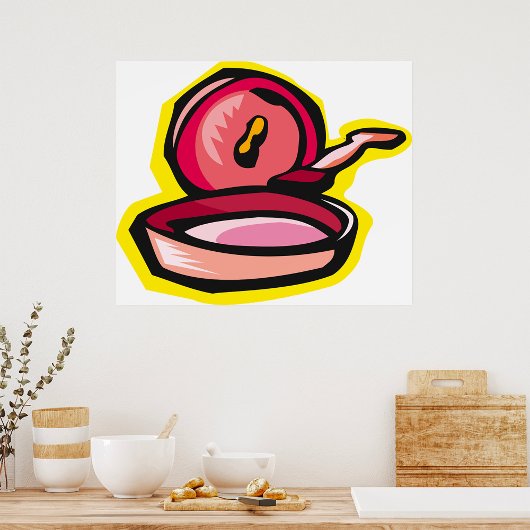 ヴィンテージキャストアイアングリドルレトロ料理アート ポスター