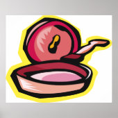 ヴィンテージキャストアイアングリドルレトロ料理アート ポスター (正面)