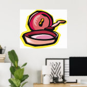 ヴィンテージキャストアイアングリドルレトロ料理アート ポスター (ホームオフィス)