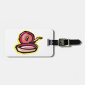 ヴィンテージキャストアイアングリドルレトロ料理アート ラゲッジタグ (正面横)