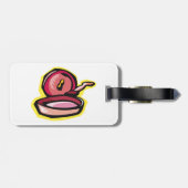 ヴィンテージキャストアイアングリドルレトロ料理アート ラゲッジタグ (裏面横)