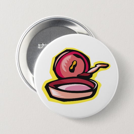 ヴィンテージキャストアイアングリドルレトロ料理アート 缶バッジ (正面&裏面)