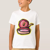 ヴィンテージキャストアイアングリドルレトロ料理アート Tシャツ (正面)