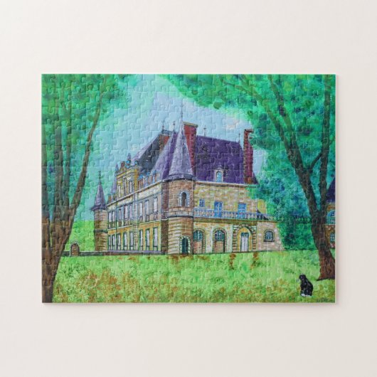 ヴィンテージキャッスルハウスロマカラフルンス ジグソーパズル (横)