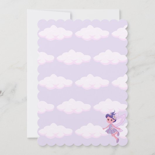 ヴィンテージキャッスルフェアユタレ誕生日テーマウィアフェアリー 招待状 (裏面)