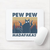 ヴィンテージキャッツピューマダファおもしろいカス熱狂する猫 マウスパッド (マウス)