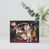 ヴィンテージキャッツメリークリスマスポストカード シーズンポストカード (スタンド正面)