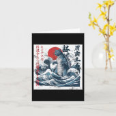 ヴィンテージキャッツラ日本のキャットアおもしろいートキャット カード (黄色い花)