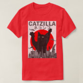 ヴィンテージキャッツラ日本のサンセットスタイルキャットキッテン Tシャツ (デザイン正面)