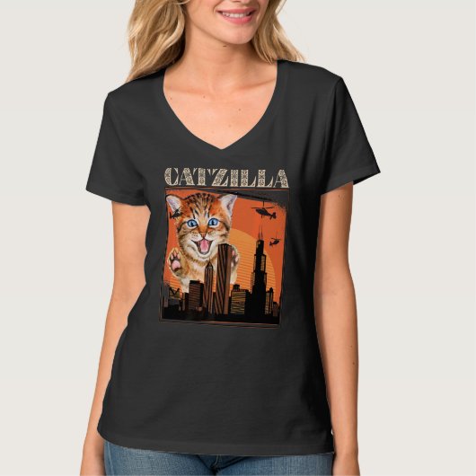 ヴィンテージキャッツリラキュート子猫いつも空腹ネコ3 Tシャツ (正面)