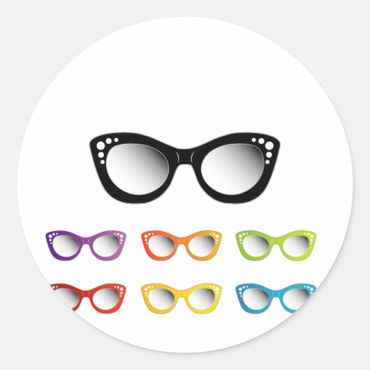 ヴィンテージキャットアイアイ衣服for reders ラウンドシール (正面)