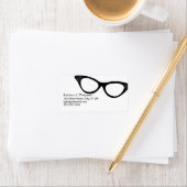 ヴィンテージキャットアイズブラックメガネ住所 シール (インサイチュ)