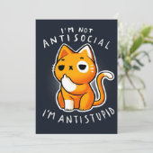 ヴィンテージキャットアート|バレンタインのかわいい贈り物 シーズンカード (スタンド正面)