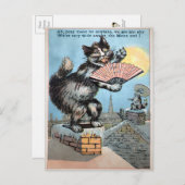 ヴィンテージキャットオンザルーフポストカード ポストカード (正面/裏面)