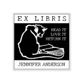 ヴィンテージキャットカスタム元図書室 ラバースタンプ (インプリント)