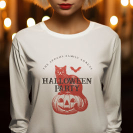 ヴィンテージキャットカボチャ及びこうもりハローウィンパーティ スウェットシャツ