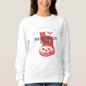 ヴィンテージキャットカボチャ及びこうもりハローウィンパーティ スウェットシャツ (正面)