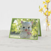 ヴィンテージキャットクッキーJAR カスタマイズ 2976- カード (黄色い花)