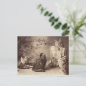 ヴィンテージキャットクリスマスポストカード シーズンポストカード (スタンド正面)