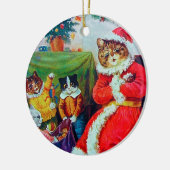 ヴィンテージキャットクリスマスルイワーイン セラミックオーナメント (左)