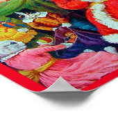 ヴィンテージキャットクリスマスルイワーイン ポスター (角)