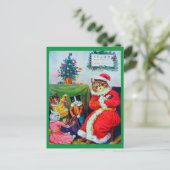 ヴィンテージキャットクリスマスルイワーイン ポストカード (スタンド正面)