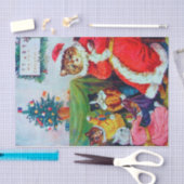 ヴィンテージキャットクリスマスルイワーイン 薄葉紙 (クラフト)