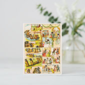 ヴィンテージキャットゲームエンターテイメントと娯楽 ポストカード (スタンド正面)