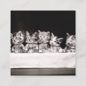 ヴィンテージキャットシッターズプロフェッショナルテンプレート スクエア名刺 (正面)