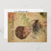 ヴィンテージキャットテーマ |カルテポストエール |キャットレディ ポストカード (正面/裏面)