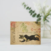 ヴィンテージキャットテーマ |カルテポストエール |猫の踊り ポストカード (スタンド正面)