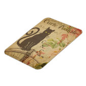 ヴィンテージキャットテーマ |カルテポストエール |黒猫 マグネット (左側)