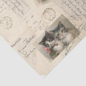 ヴィンテージキャットハガキフランスのティッシュペーパー 薄葉紙 (詳細)