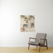 ヴィンテージキャットハガキフランスの子猫タペストリー タペストリー (インサイチュ)