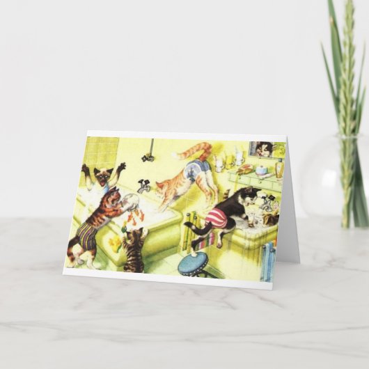 ヴィンテージキャットバスタイムカオスノートカード カード (正面)