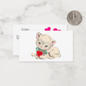 ヴィンテージキャットバレンタインデバレンタイン ノートカード (正面/裏面インサイチュ)