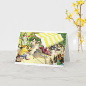 ヴィンテージキャットプールパーティーカオスノートカード カード (黄色い花)