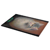 ヴィンテージキャットペットイラストレーションアールヌーボー エレガント カッティングボード (角)