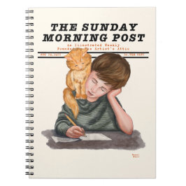 ヴィンテージキャットボーイ図解入りの、写真付きのマガジン1920s ノートブック