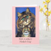 ヴィンテージキャットマザーズのデイカード カード (黄色い花)