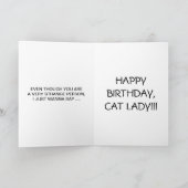 ヴィンテージキャットレディ誕生日カード カード (内部)