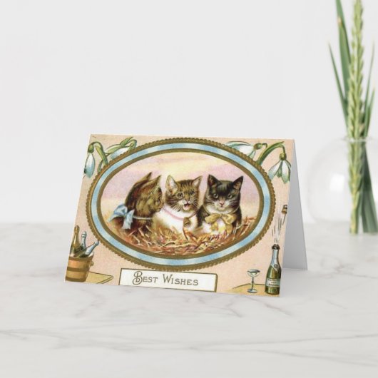 ヴィンテージキャット年賀状 シーズンカード (正面)