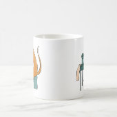 ヴィンテージキャット裁縫 コーヒーマグカップ (中央)